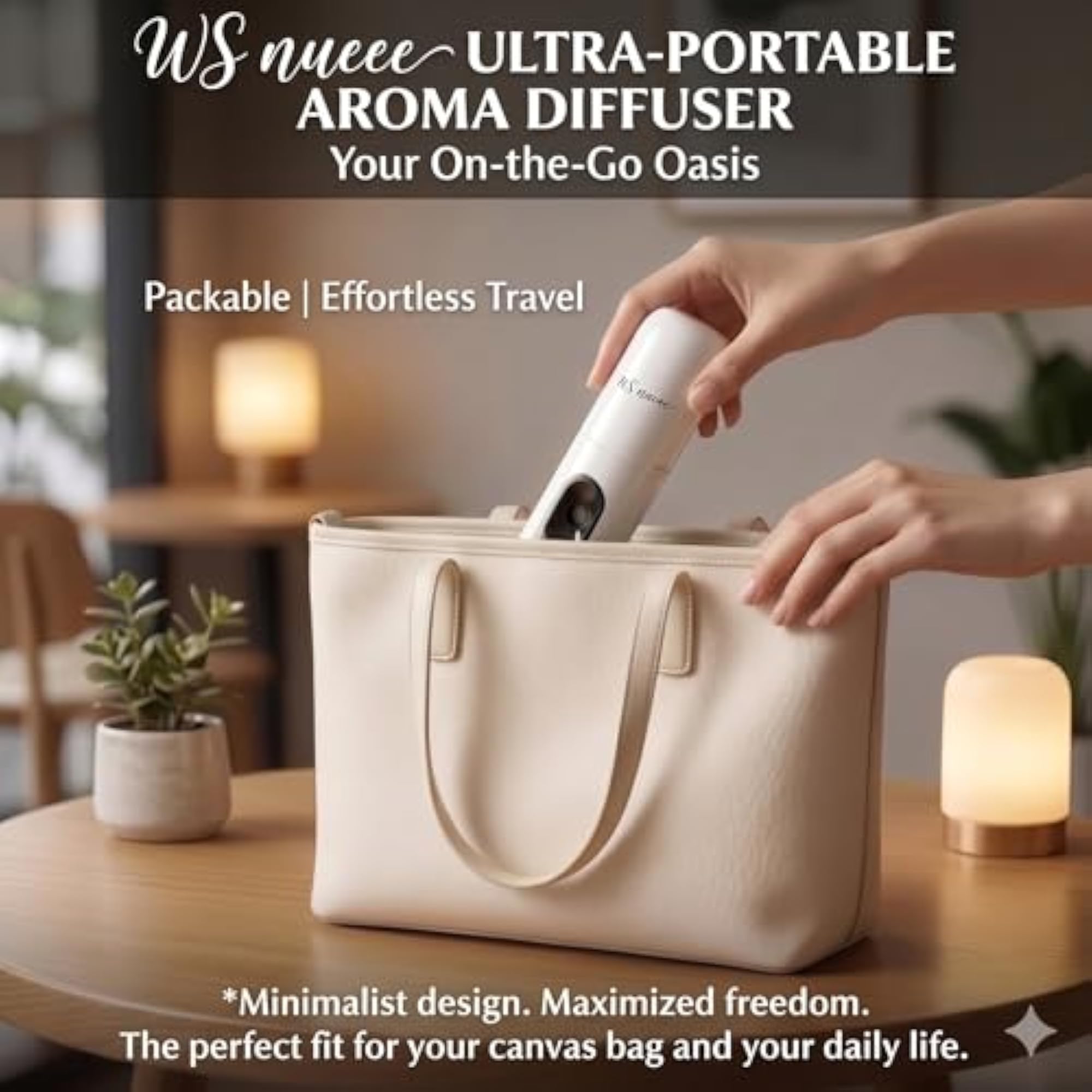 Portable Wall Plug-in Essential Oil Diffuser, Waterless