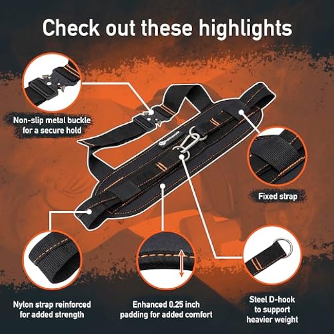 Hip Thrust Belt for Women & Men ¨C Heavy Duty Glute Workout Equipment for Dumbbell, Kettlebell & Plates Up to 300 lbs ¨C Weighted Dip Belt ¨C Hip Thrust Band for Home & Gym