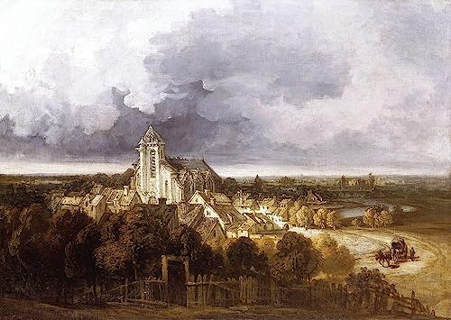 Lienzo Vista de Meaux de Georges Michel para decorar paredes de dormitorios