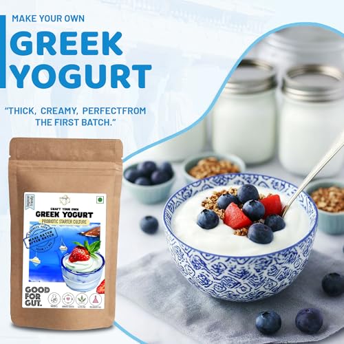 Image of Alla's Posh Flavors COMBO - Greek Yogurt Culture & Yogurt Strainer | Thick, Creamy, Nutrient Rich | 100% Veg | Make Protein Rich Yogurt at Home Easily | Make Batch-after-Batch | Lab Tested Cultures | Great Consistency from First Time (Culture + Strainer)