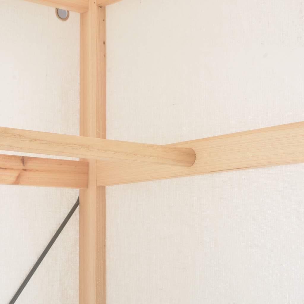vidaXL Kleiderschrank Weiß 79 x 40 x 170 cm Stoff