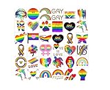36 Faux Tatouages Temporaires Ephémères Stickers Autocollant Art Corporel Adultes Coquin Homo Lesbiennes LGBT Gay Pride Tattoo Femme Homme Tatoo Sexe Hot Arc en Ciel