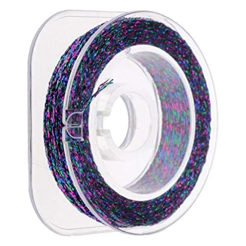 Sharplace Guía Metálica Envoltura Brillante Línea Pesca Barra Hilo Reparación de Cañas DIY - Púrpura Cover