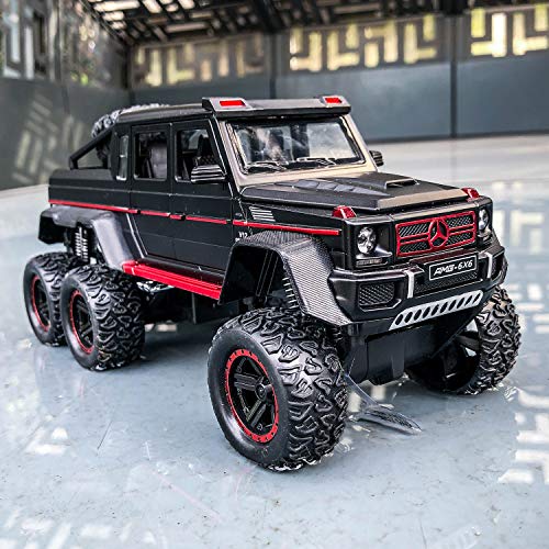 Bdtctk 1/22 Benz G63 Amg 6X6 V12 Off-Road Black Pickup Model Car, Zinc Alloy Pull Back Toy Car With Sound And Light For Kids Boy Girl Gift(Black) #TOP6