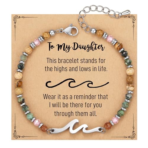 Image of TONY & SANDY Friend Gifts for Women, Unique Birthday Gifts for Women, Sister Gift from Sister, Wave Bracelet, Christmas Stocking Stuffers for Woman Female, Bestie Friendship Bracelets
