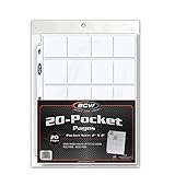 BCW Pro 20-Pocket Pages, Pocket Size: 2' x2', 20 Pages - Coin Collecting Supplies
