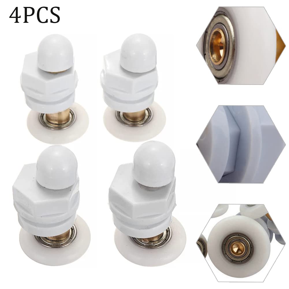 Ruedas Mampara Ducha 4pcs Door Roller Shower Rooms Cabins Pulley/Shower Room Roller/Runners/Wheels/Pulleys Diameter 19mm/23mm/25mm/27mm/29mm Ruedas para Mamparas De Ducha (Color : 25mm)