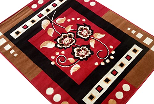 Image of Home Decore Acrylic Carpet for Your Living Room & Drawing Room Aywhere in Your Home (120x150 Red Colour)- 4x5 Feet