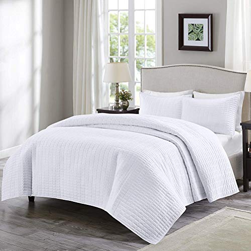 Comfort Spaces Kienna Quilt Coverlet Bedspread Ultra Soft Hypoallergenic All Season Lightweight Filling