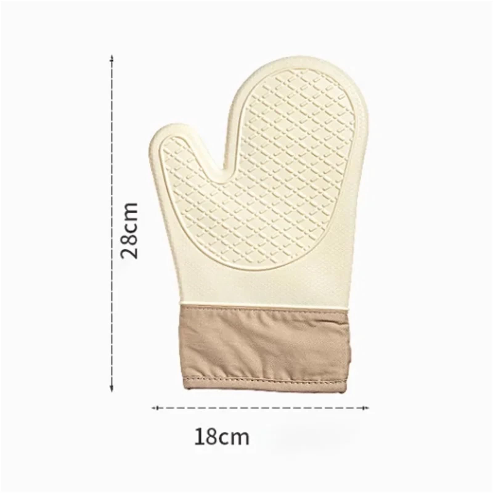 Hitzebeständige Silikon-Ofenhandschuhe – doppellagige, isolierte Küchenhandschuhe für Kochen & Backen(Color2)