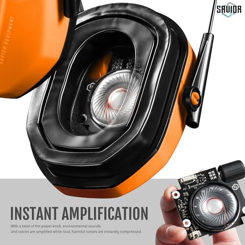 Image of Savior Equipment Apollo Electronic Earmuffs For Shooting w /Gel Ear Pads, 24dB NRR, Noise Cancelling Ear Protection Headset