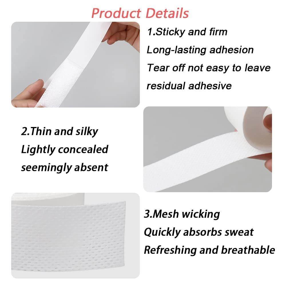 Xeerabdi Disposable Collar Protectors for Shirts/Easy to Use, Comfortable, Sweat and Stain Guard 2-Roll White 2