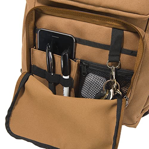 Carhartt 35L Triple-Compartment Backpack, Durable Pack with Laptop Sleeve and Duravax Abrasion Resistant Base, Carhartt Brown4