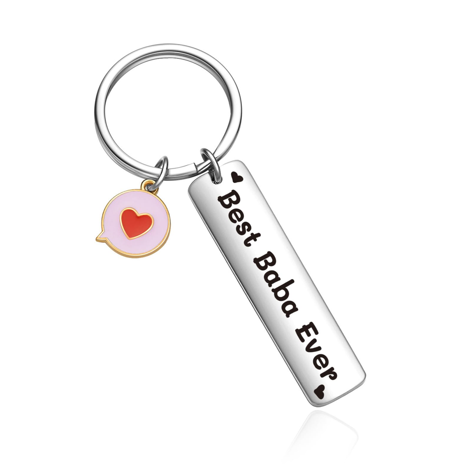 OWHOMS Baba Keychain Fathers Day Jewelry For Dad Grandpa Gifts Best Baba Ever Keychain Father Jewelry