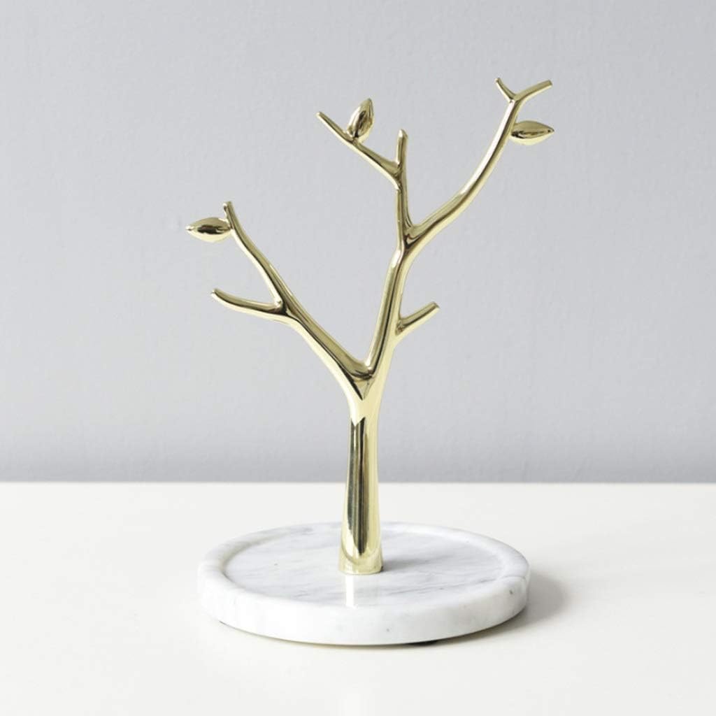 Jewelry Display Stand, Marble Creative Decoration Earring Necklace Nordic Storage Rack(E)