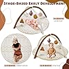 Tummy Time Activity Mat, Macrame Baby Play Gym Mat with 6 Detachable Toys and 12 Milestone Cards for Stage-Based Sensory and Motor Skill Development, Washable Play Mats for Infant, Non Slip Play Mat #3