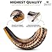 Shofar Horn Instrument – RAM Shofar Angels Musical Instrument – Half Polished/Natural (14-16, Full Set)