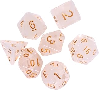 Toyvian 7 Pçs Conjuntos De Tabuleiro De Xadrez Rpg Conjunto De Dados Jogos De Role Playing Mini Brinquedos Número Brinquedos Festa Dados De Jogo Dados De Acrílico Para Jogo Dados