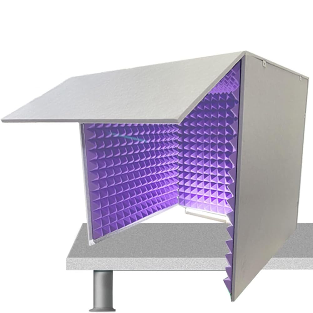 Estudio de grabación portátil, Equipo de grabación portátil insonorizado de sobremesa, Caja de grabación insonorizada, Caja insonorizada para Voz, para grabación de Estudio y Canto.