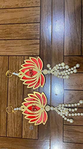 Image of Sanvatsar Home Lotus Door Hanging with Shubh Labh | Diwali Showpiece Gift, Corporate Gift, Diwali Decoration, Home Decoration, Lotus Wall Decorations