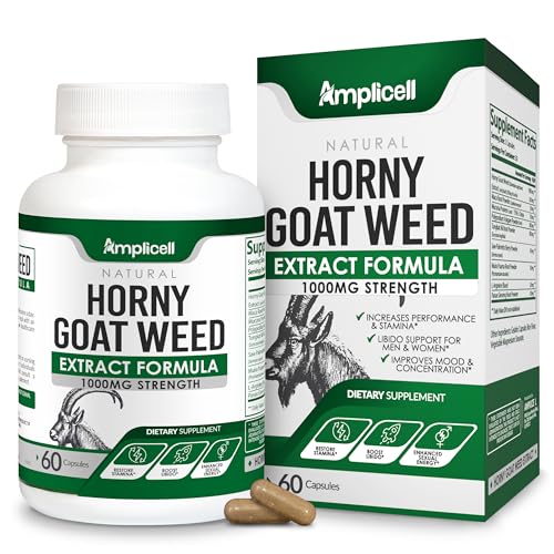 Horny Goat Weed Complex Supplement with Maca Root, Tongkat Ali, L-Arginine & Panax Ginseng – Energy, Stamina, Circulation & Vitality Support for Men & Women – Herbal Adaptogen Blend – 60 Capsules