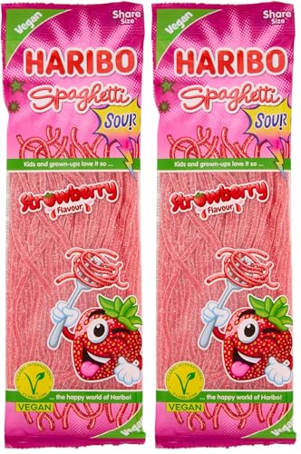 HARIBO SPAGHETTI STRAWBERRY 200g (Paquete de 2)