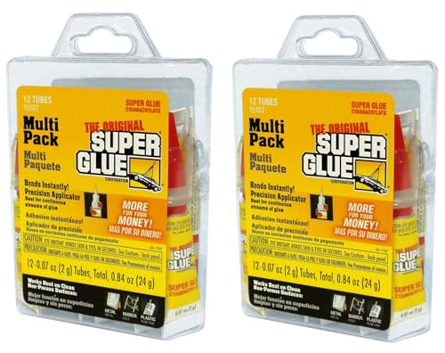 Super Glue 15187, transparente, 12 unidades (paquete de 2)