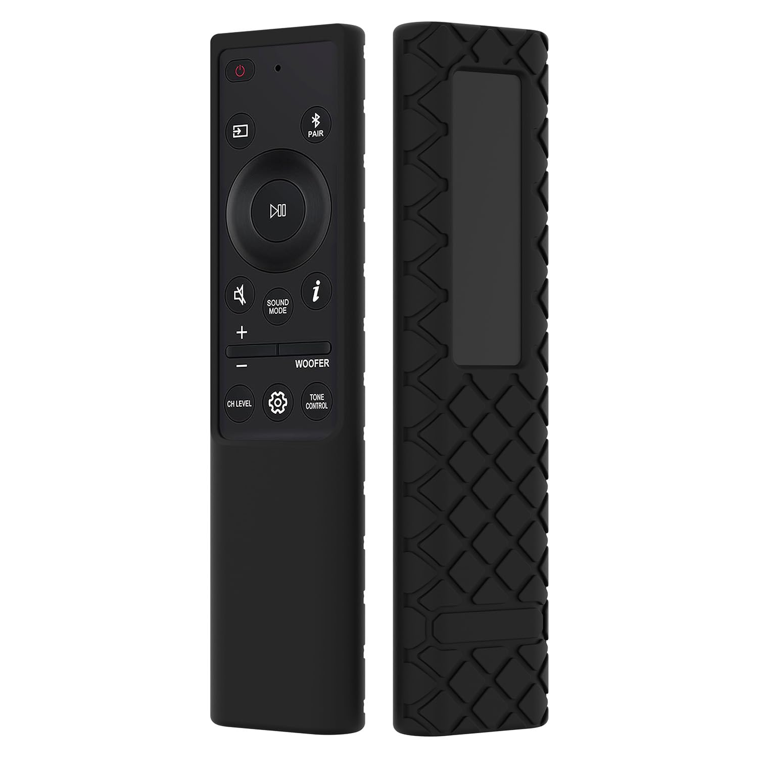 ah81-15047a remote cover for samsung soundbar hw-q60c hw-b650 hw-c450 hw-q60b, silicone sound bar remote case, black sleeve