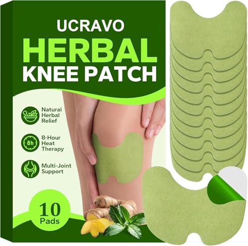 Image of UCRAVO 10pcs Wellness Patches for Knee Herbal Moth Patches Heat Packaging, Deep Warming, Extra Strong Joint Pain Relief, Long-lasting Joint Pain Relief Herbal Knee Pain Relief Inflammation Patches