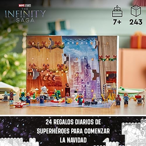 Marvel Calendario dell’Avvento degli Avengers 2023 con 24 Regali tra cui Capitan America, Spider-Man, Iron Man e altre Minifigure di Supereroi, Regalo per Bambini per il Countdown di Natale 76267 - Lego - Immagine 1