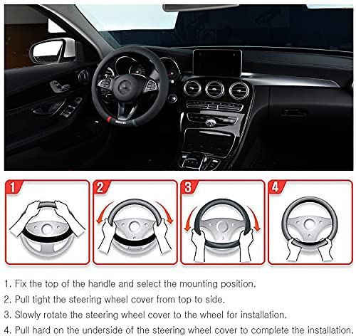 Coprivolante in pelle scamosciata per auto