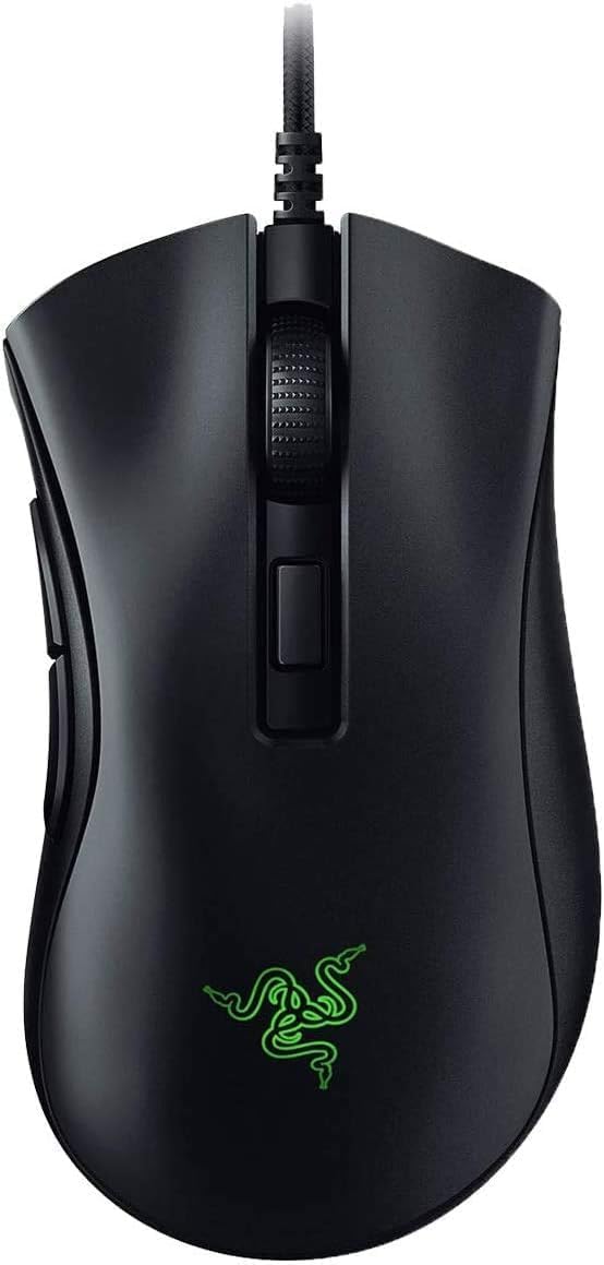 Razer DeathAdder V2 Mini - Ergonomic Gaming Mouse with Non-Slip Grip Tape (Ultra Light, Speedflex Cable, Optical Sensor with 8500 DPI, Integrated Memory, RGB Chroma Lighting) Black