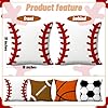 CSHVJ 4PCs Secret Santa Gifts Sports Balls Pillow Covers Rugby, Basketball, Baseball, Soccer Throw Pillow Covers 18x18 Pillowcases Trendy Room Decoration for Boys Bedroom Toddler Room, Boys Room #2
