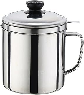 1.8L Stainless Steel Oil Strainer Pot Portable Container Jug Storage Can Filter Leakproof Oil Pot Dispenser Kitchen Gadgets