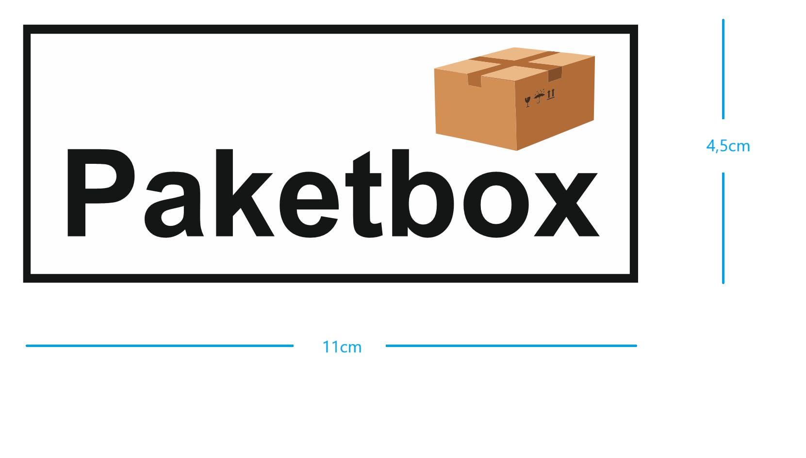 Parcel Box Sticker, Labelling for Your Parcel Box (RPMw9) No. 1 White, 11 cm Length, No.1 White, 11cm Länge - Image 2