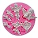 Mujiang Angel Baby Fondant Mold Silicone Cake Decorating Tools Chocolate Polymer Clay Molds Cake Topper Decoration, Pink