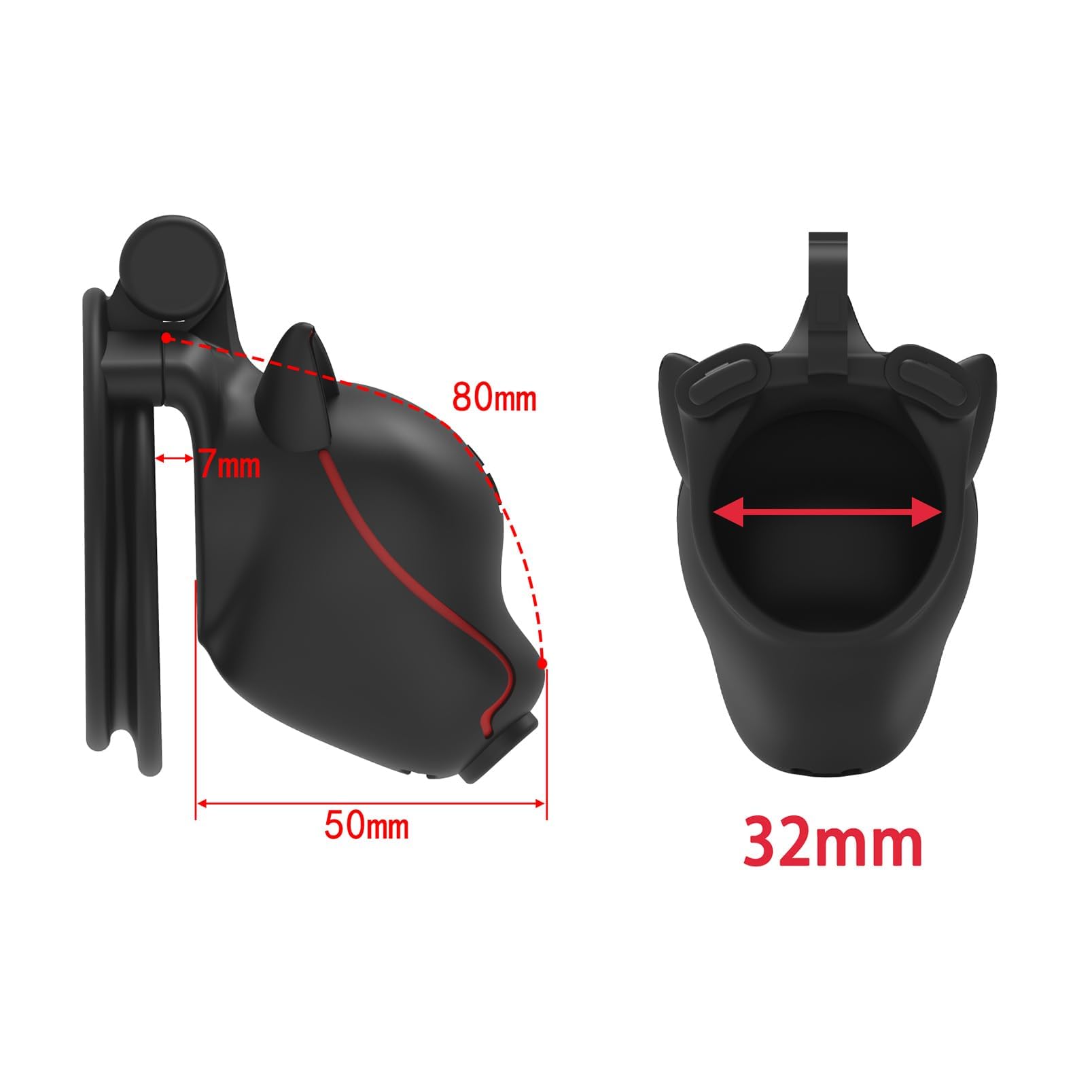 Ensemble de cage de chasteté masculine en forme de tête de chien, cage à pénis en résine nylon avec 4 tailles d'anneaux à pression et 2 clés jouets sexuels de chasteté (Dog)