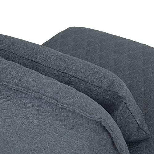 Simplihome Burke 25 Inch Wide Contemporary Accent Chair With Lumbar Pillow In Grey Linen Look Fabric, For The Living Room, Family Room #TOP2