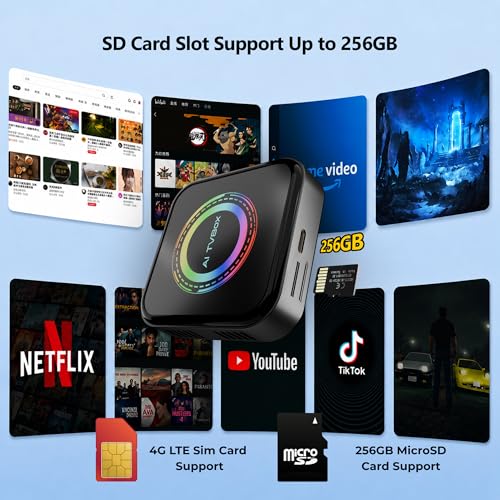 Image of Carlizem Wireless CarPlay & Android Auto Box, Stream YouTube Netflix JioHotstar on Car Display, Snapdragon 665 Octa-Core Convert Wired to Wireless, BUILT IN GPS, 4G LTE SIM Slot, 4GB RAM 64GB Storage