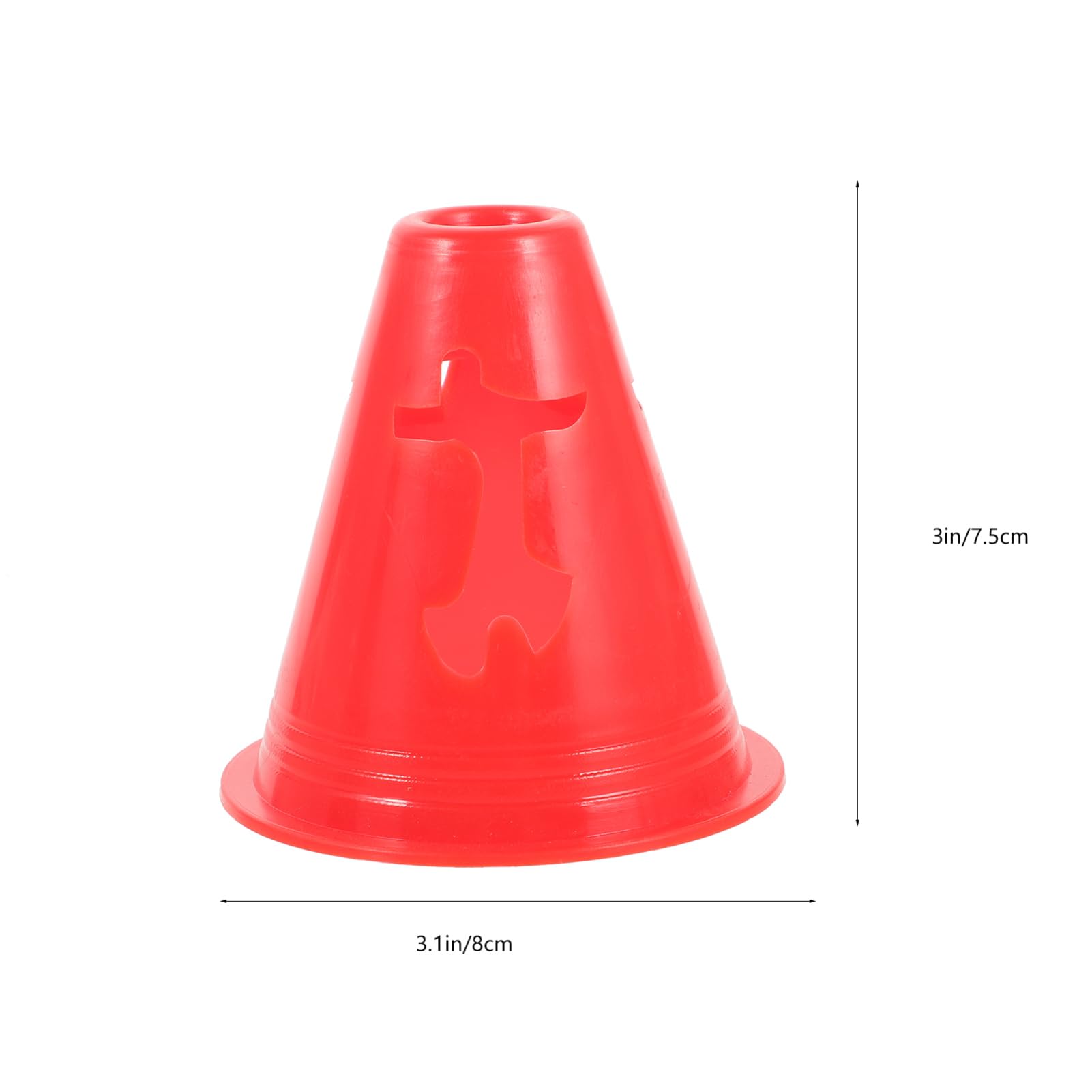 Toyvian 10Pcs Traffic Cones for Sports Training Skating and Soccer Practice Markers Durable Athletic Cones for Youth Exercise for Drills and Obstacle