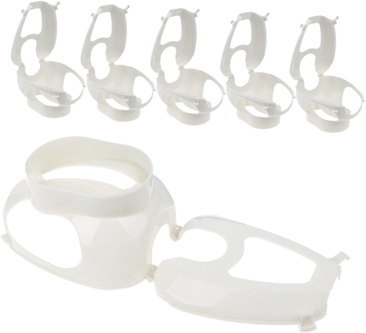 Totority 6pcs Pigeon Injection Holder Lightweight PP Bird Fixing Stand for Young Pigeons Cage Use Smooth Design Safe