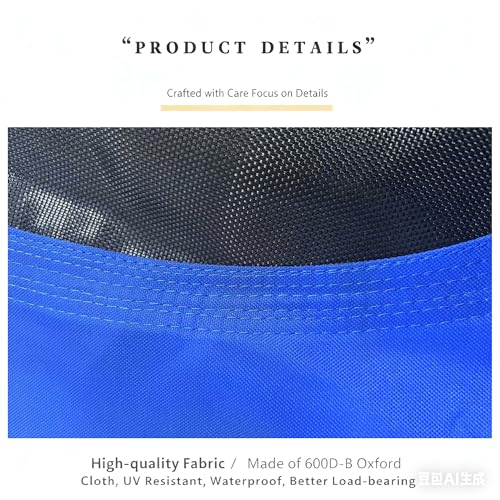 Image of 43-Inch Tree Swing Replacement Fabric，Saucer Swing Replacement Cover，Round Saucer Swing Seat Cover, Oxford Fabric(Blue-43Inch)