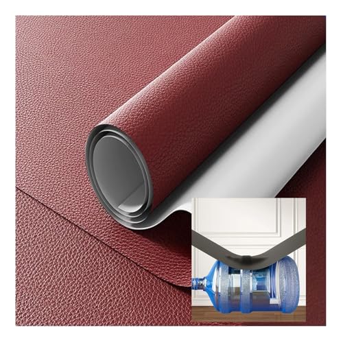 Cuero Adhesivo Para Tapizar Kit De Reparación De Cuero Y Vinilo Autoadhesivo De Color Marrón Rojizo: Repare Rápidamente Muebles, Asientos De Coche Y Sofás(30x1000cm/11.81x393.70inch)