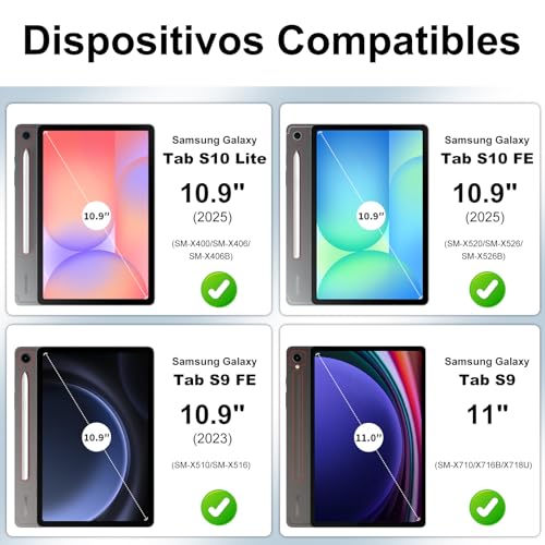 Funda teclado español para Samsung Tab S9 FE que soluciona la escritura sin Ñ 2
