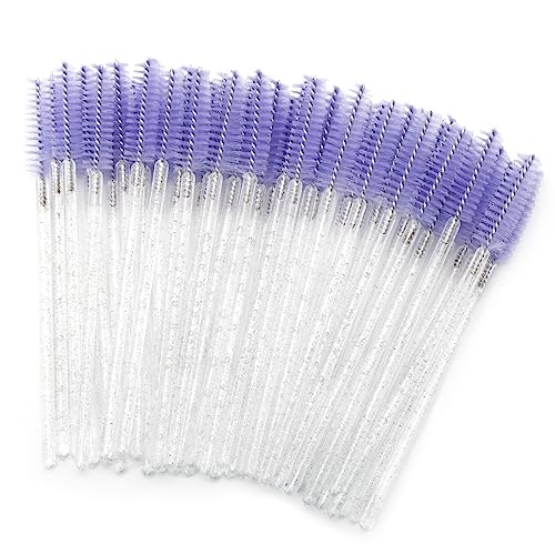 G2PLUS 100PCS Disposable Eyelash Brushes, Rose Mascara Wands Applicator Makeup Kits, Eyelash Spoolies Brushes for Eyelash Extensions and Eyebrows