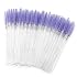 G2PLUS 100PCS Disposable Mascara Brushes, Crystal Lash Brush Makeup Kit, Adjustable Eyelash Spoolies for Eyelash Extensions, Eyebrow and Makeup White + Purple