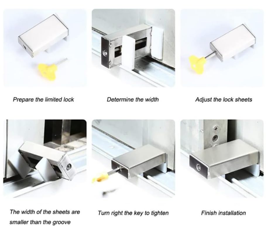 Luminexia Cerraduras De Seguridad para Ventanas,Cerraduras para Ventanas Corredizas,Restrictor De Ventana,Limitador De Ventana,Tope De Bloqueo De Ventana,Limitador De Robo De Ventana (3 Estilos)