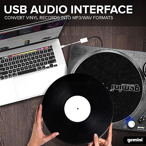 Gemini Sound TT-1200 2 Speed Belt Drive Vinyl Record Player DJ Turn Table for Home Stereo with USB Interface and Audacity Software Included - Image 4