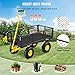 VEVOR Steel Garden Cart, Heavy Duty 500 lbs Capacity, with Removable Mesh Sides to Convert into Flatbed, Utility Metal Wagon with 180° Rotating Handle and 10 in Tires, Perfect for Garden, Farm, Yard