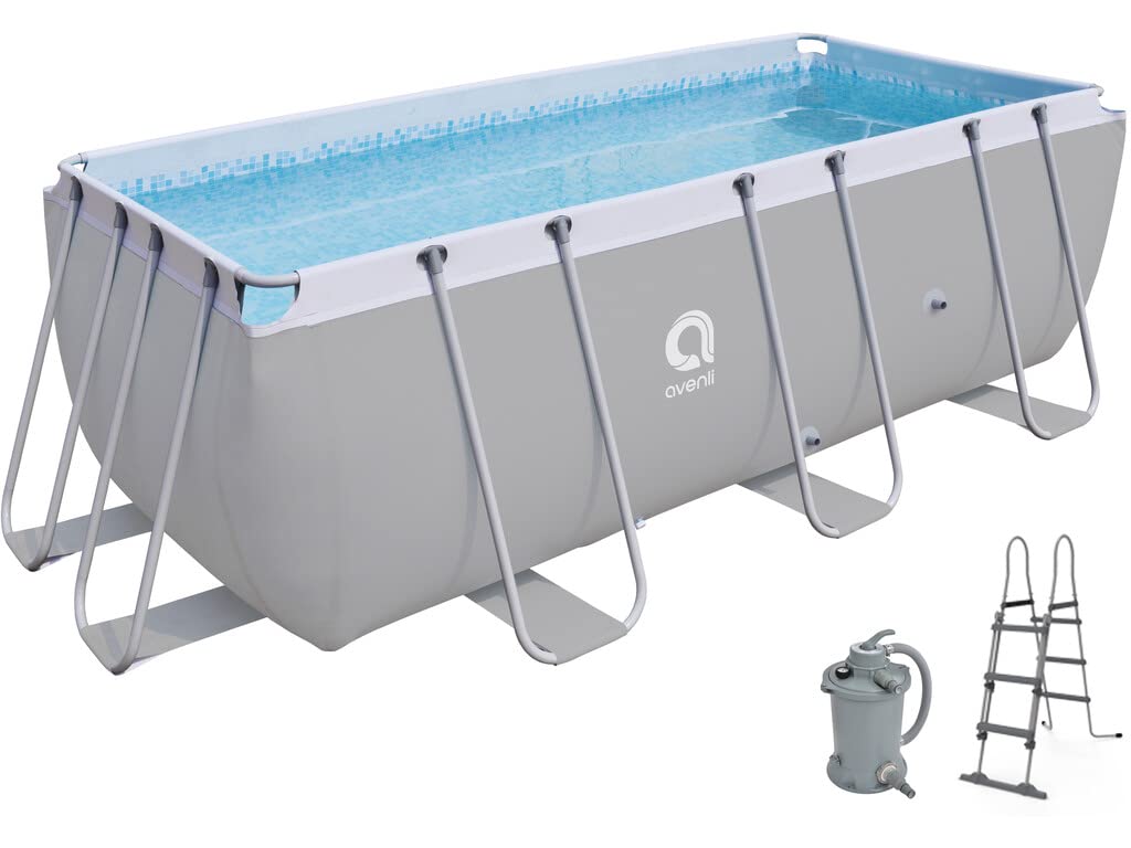 JILONG Piscina Desmontable Rectangular de 400x200x99 cm. con Depuradora de Arena 17726-1EU